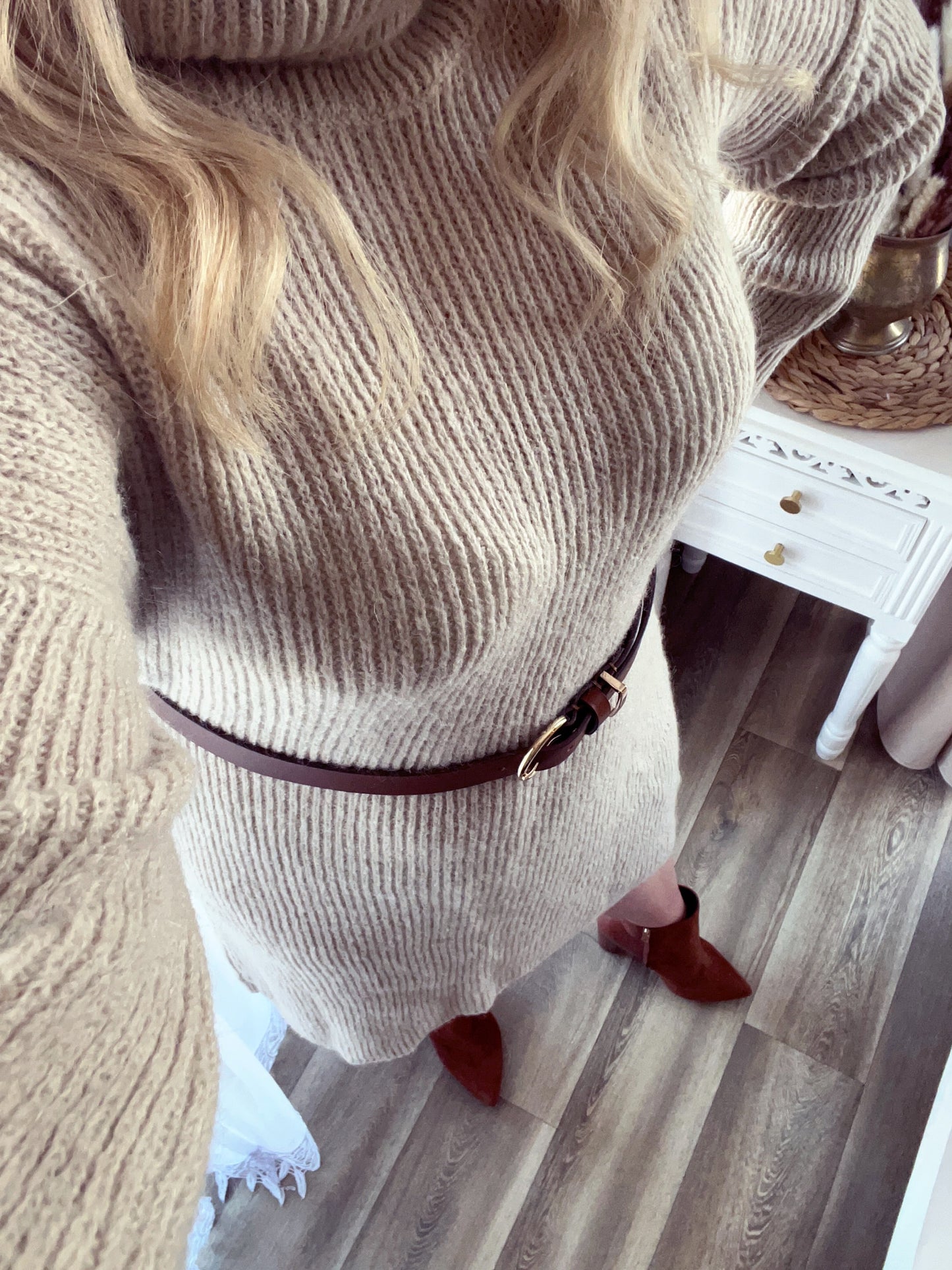 Wool blend knit dress ♡