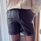 Faux leather shorts BLACK ♡