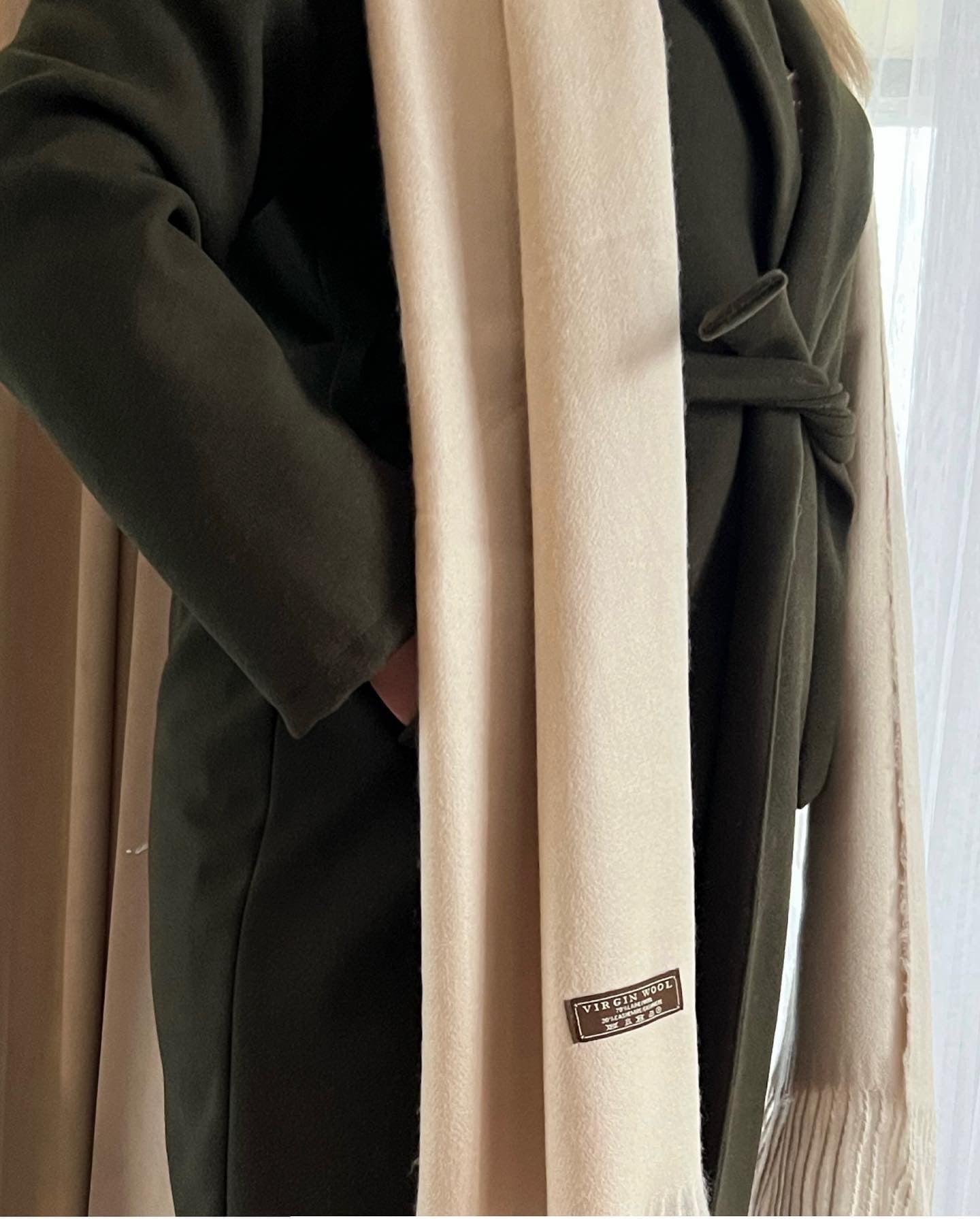 Wool coat in KHAKI ♡