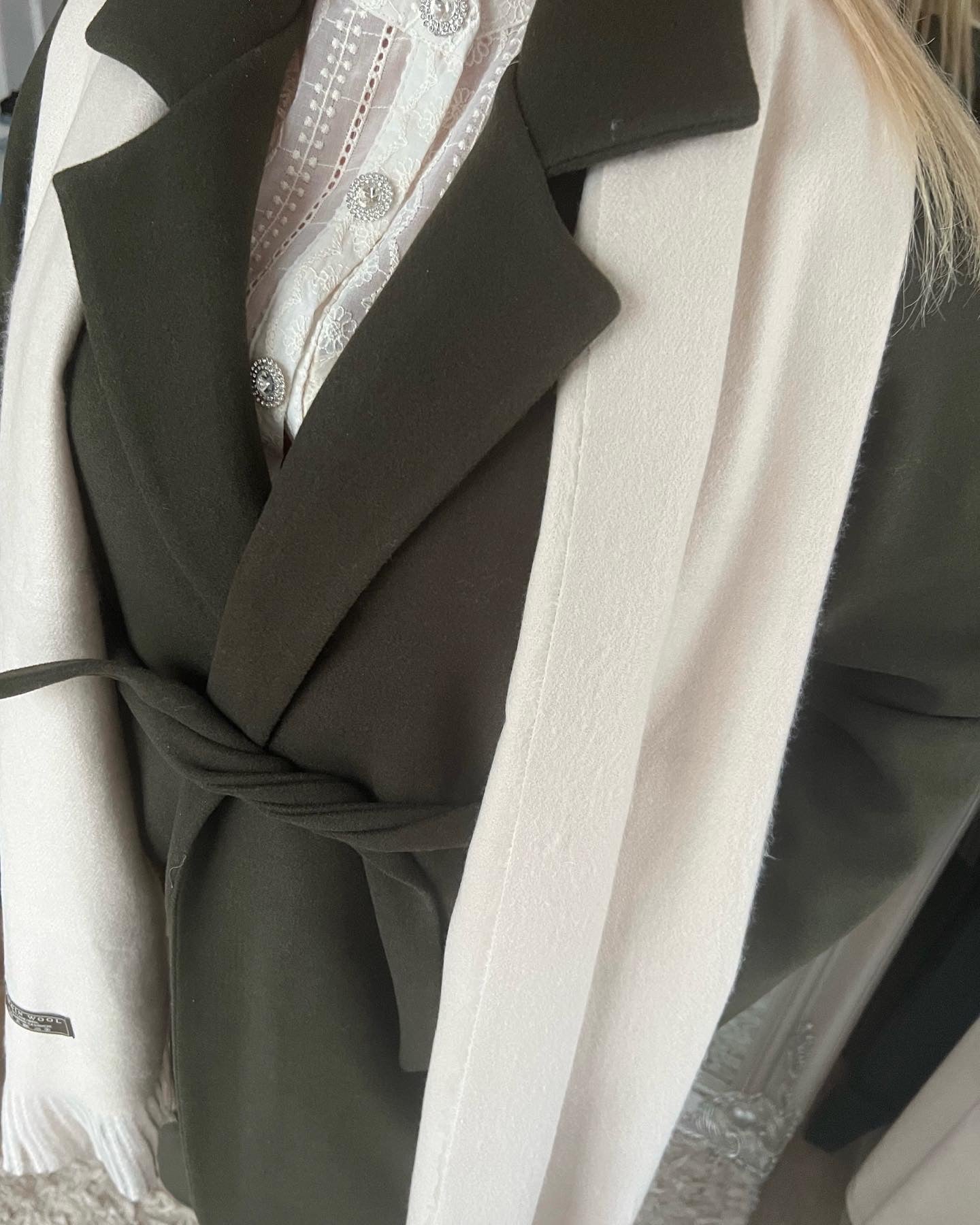 Wool coat in KHAKI ♡